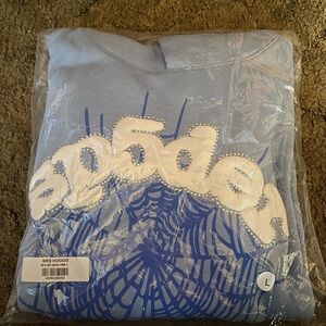 Spyder Blue Hoodie with White Logo